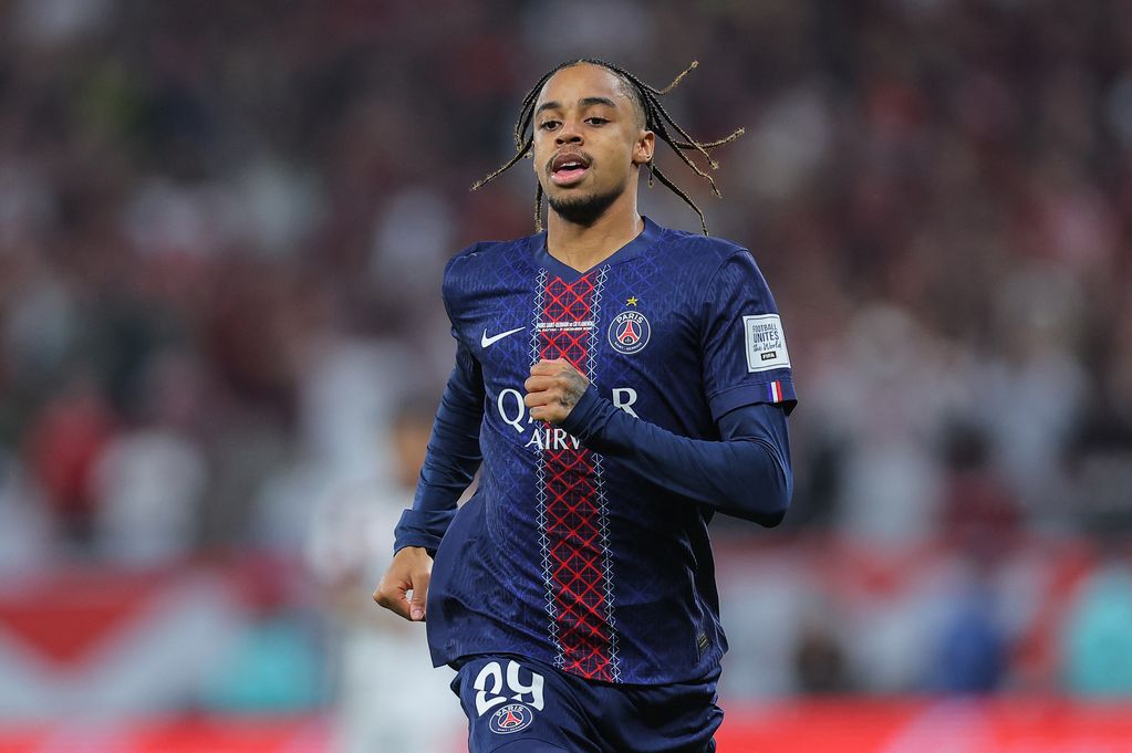 Bradley Barcola of Paris Saint-Germain