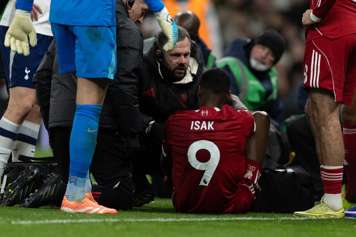 The Reds are worried that Isak has a suspected broken leg