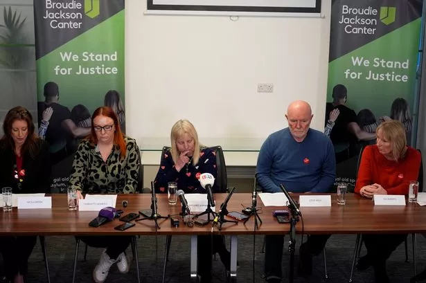 Hillsborough family members speaking at a press conference in Liverpool on Tuesday 