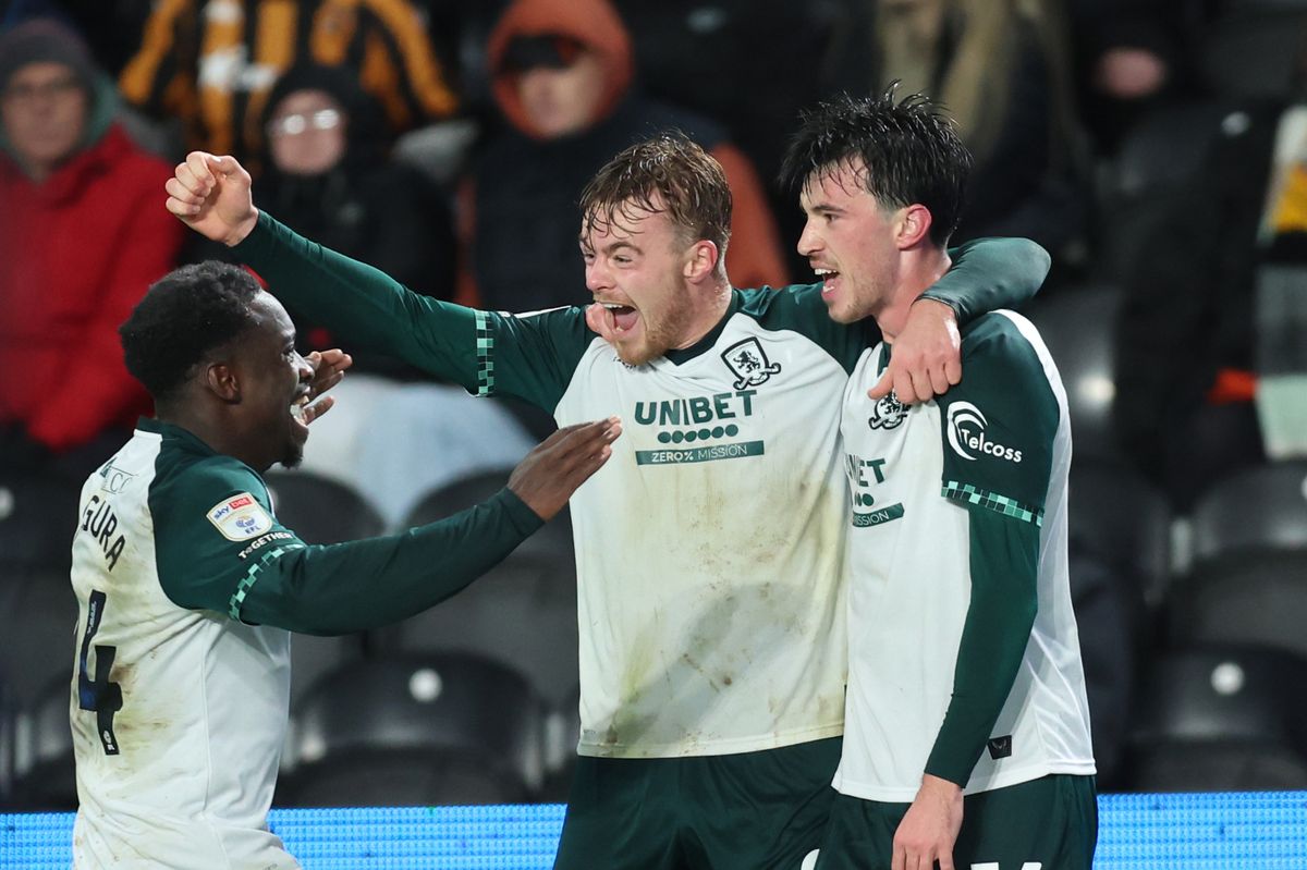 Middlesbrough's Alex Gilbert celebrates scoring