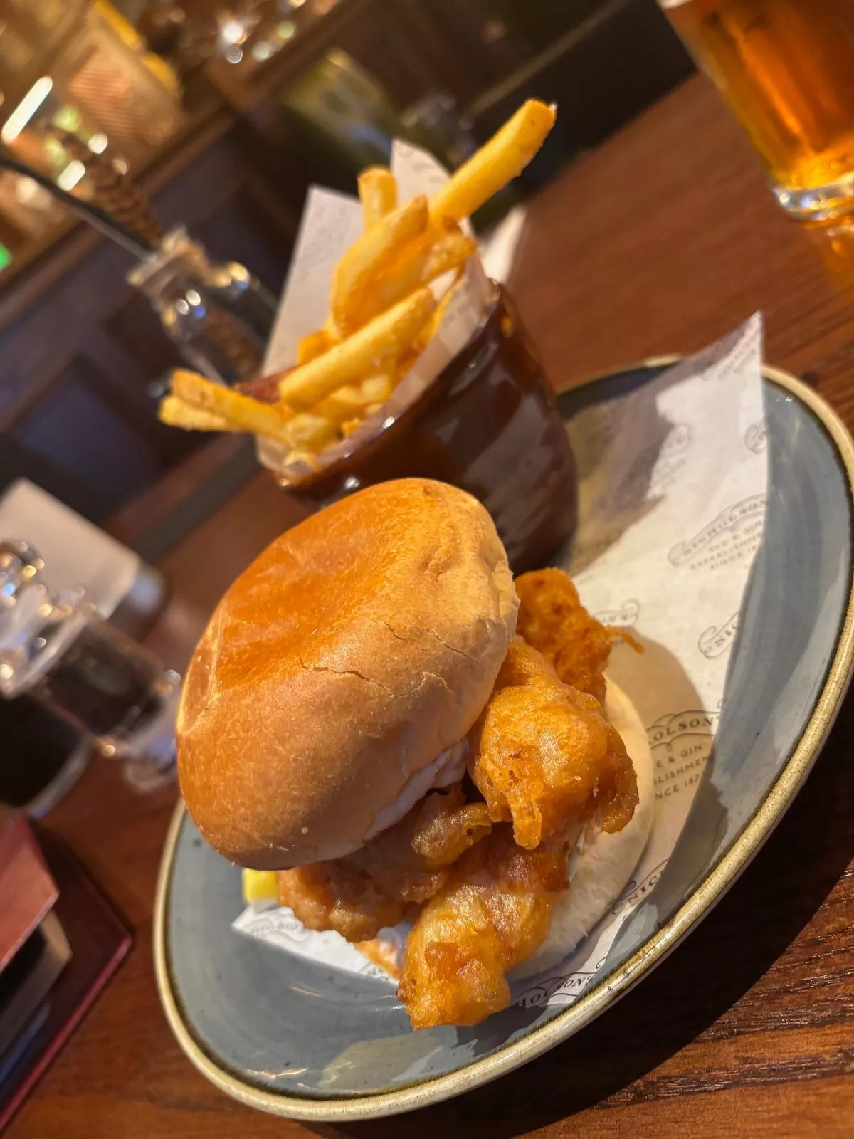 The fish finger sandwich was all batter, says our reviewer