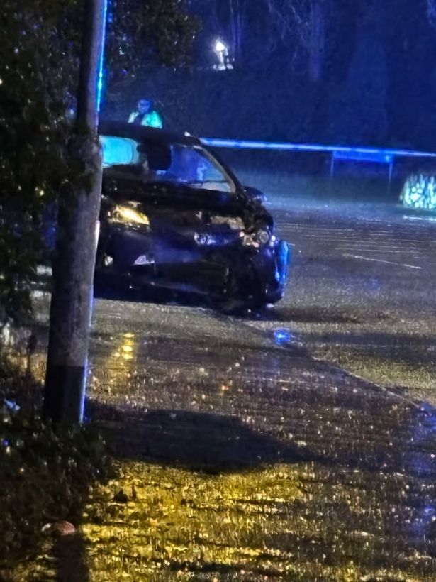 The road was taped off by police