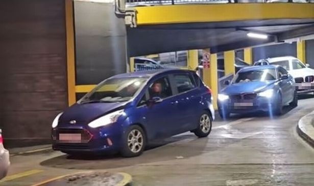 Queues last month in the Arndale car park