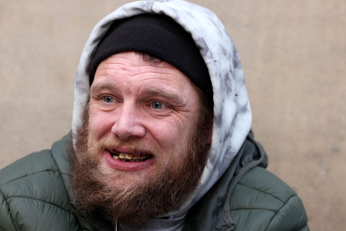 Michael Bruce's plan for the day was to find something to eat 