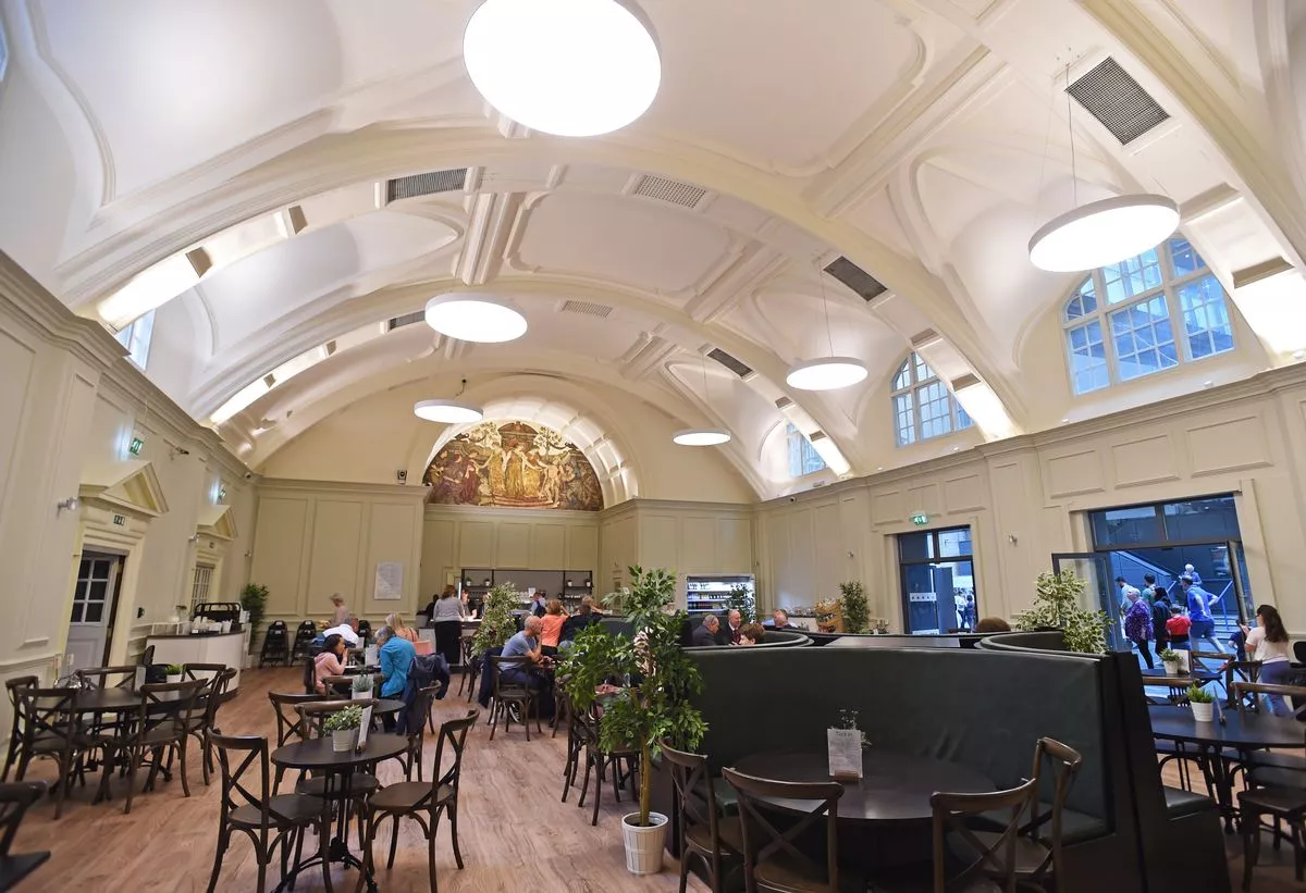 Look inside the World Museum cafe on William Brown Street. Photo by Colin Lane