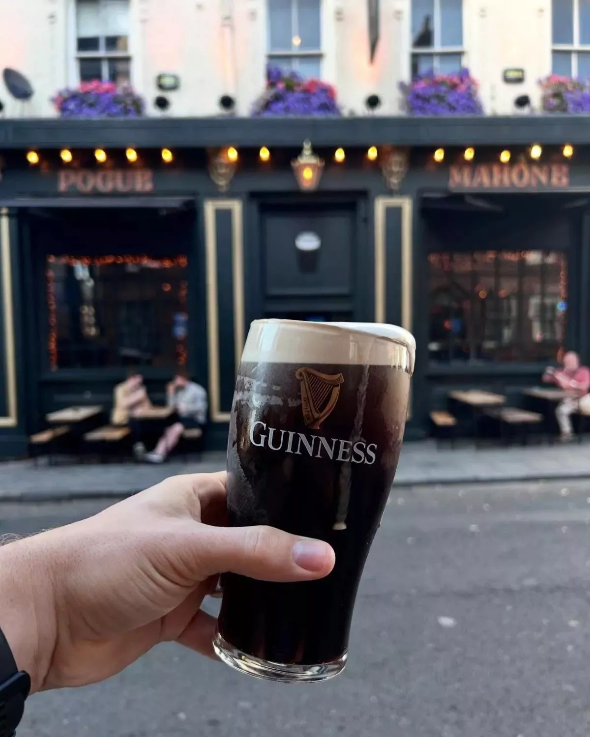 A pint of Guinness from Pogue Mahone on Seel Street