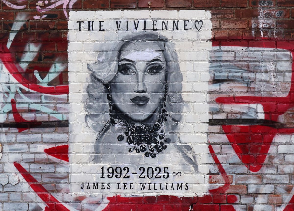 Street mural tribute to The Vivienne on Jamaica Street in the Baltic Triangle, Liverpool.
