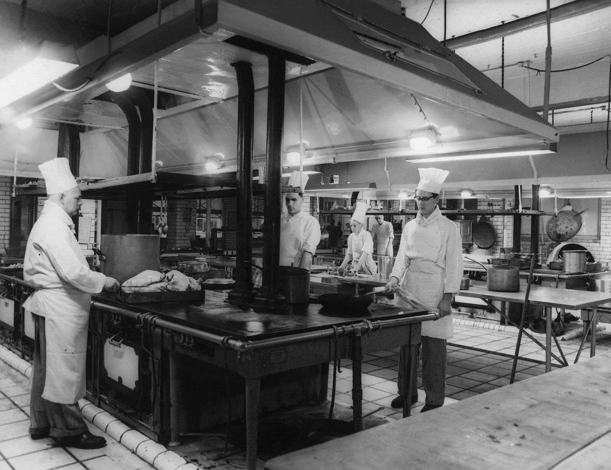 Scenes inside the famous Adelphi Hotel in Liverpool city centre , 22nd December 1959
