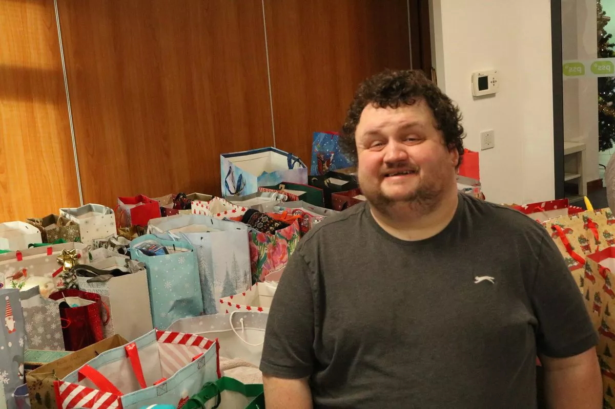 Ryan Batt, 42, from Kirkdale, who has got involved in a shoebox appeal to help people less fortunate than himself