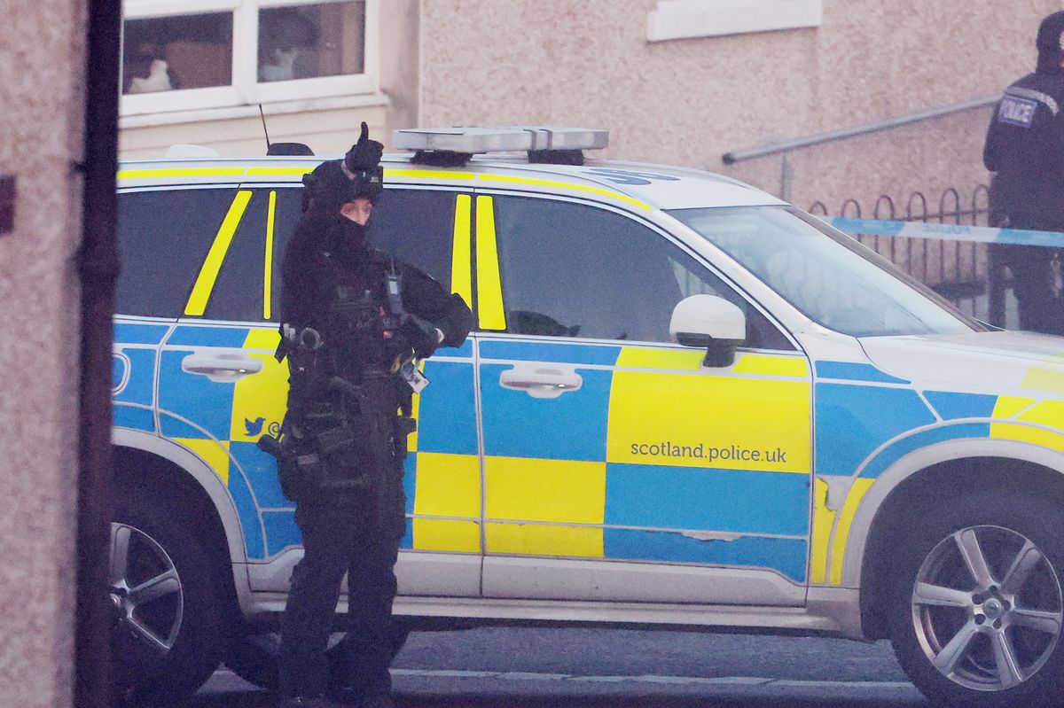 Police Scotland officers in Summerston
