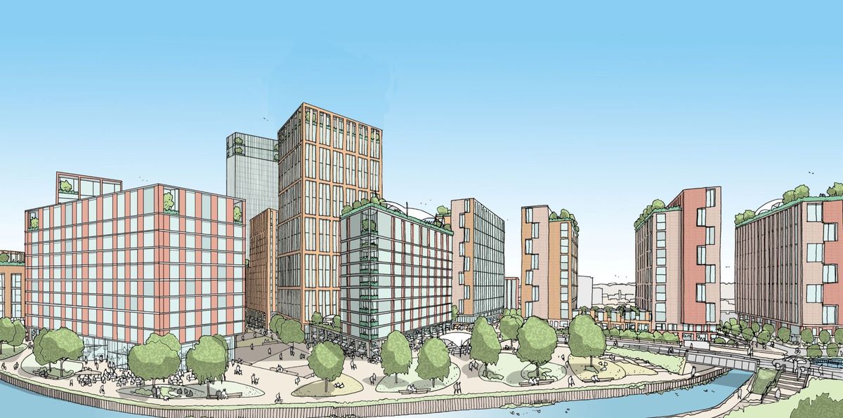 Plans for 2,600 homes at Manchester Waters on Pomona Island