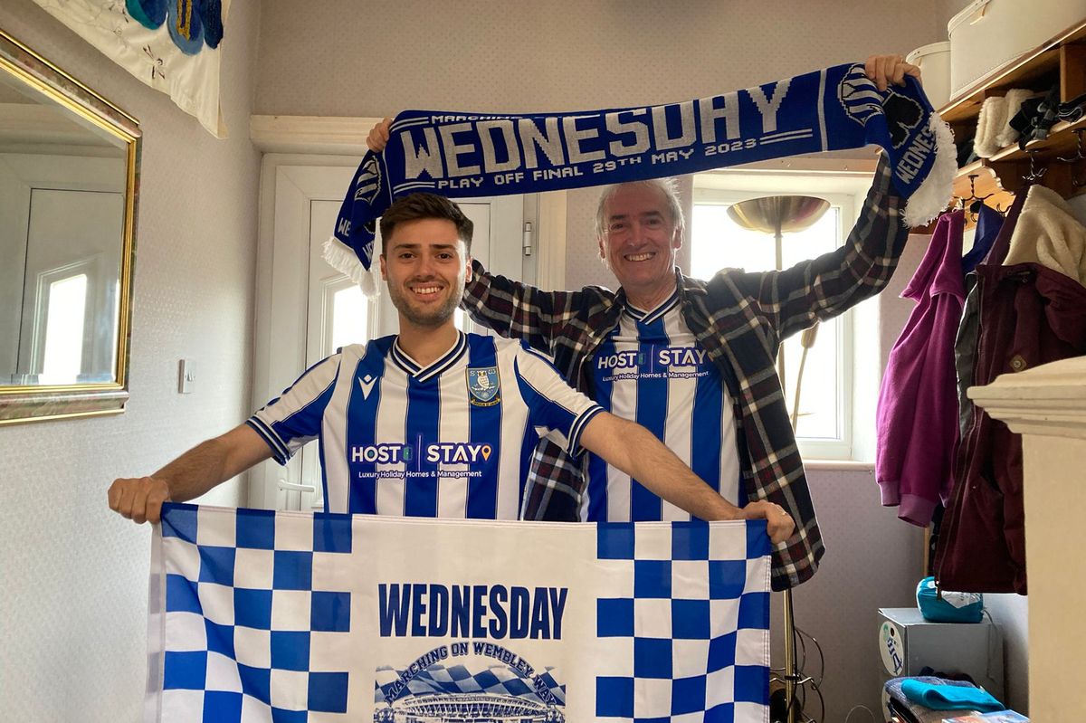 Sheffield Wednesday fans Jonathan Richards and his dad