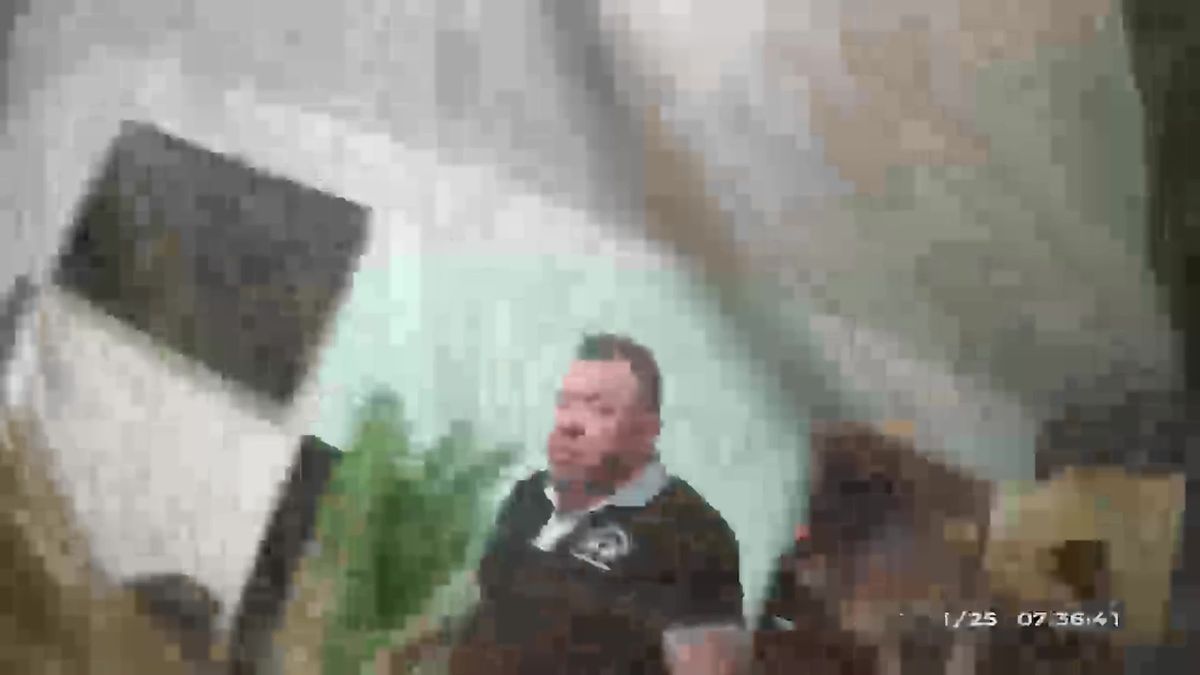 Video grab of Mark Killick's arrest