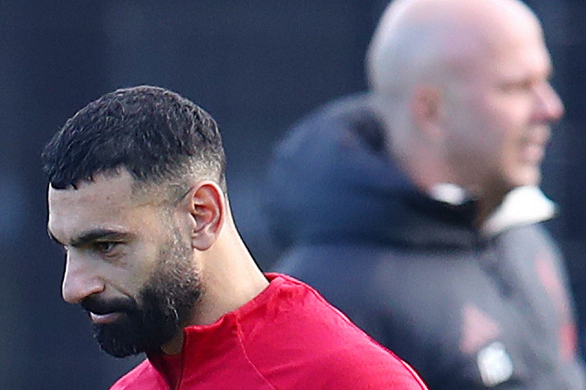 Mohamed Salah and Arne Slot