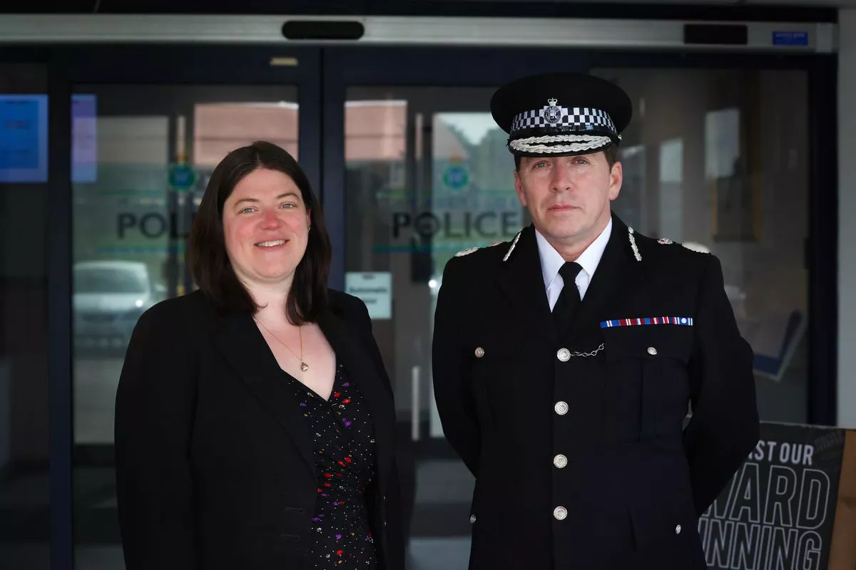 PCC Emily Spurrell with the Chief Constable Rob Carden