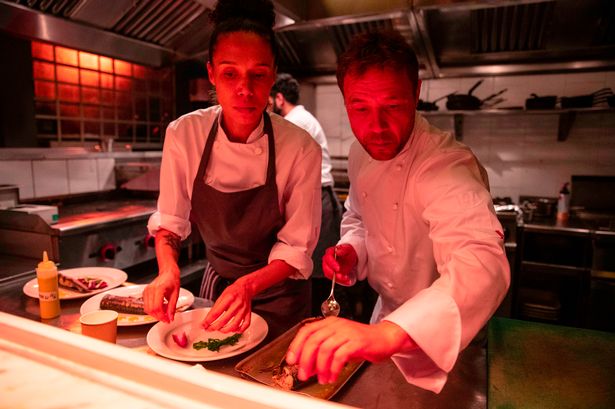 Stephen Graham and co-star Vinette Robinson in Boiling Point.