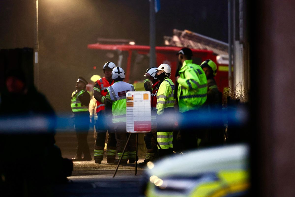 Cops locked down the area. 