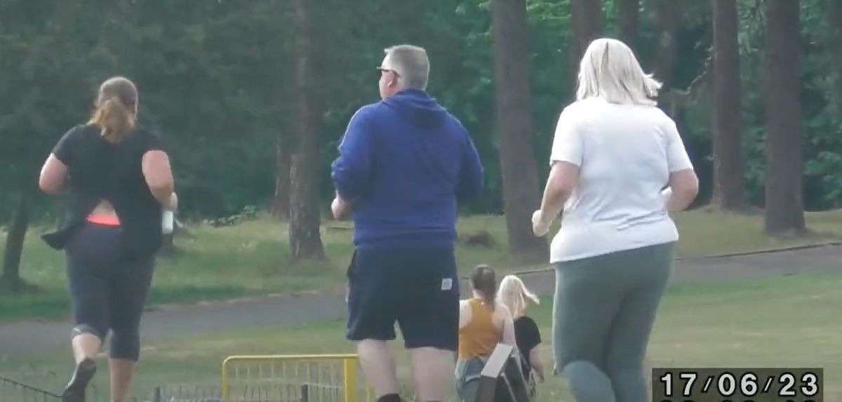 Paul McCann filmed by surveillance operatives jogging in a park 