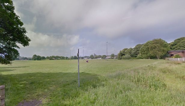Playing fields in Littleborough behind Littleborough Community Primary School