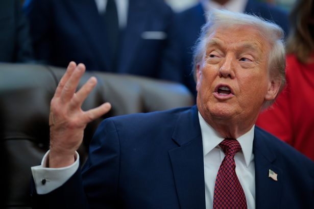 The skit appeared to mock Trump then evolved into a festive display