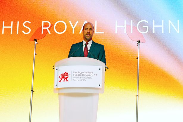 The Prince of Wales addressing the Wales Investment Summit