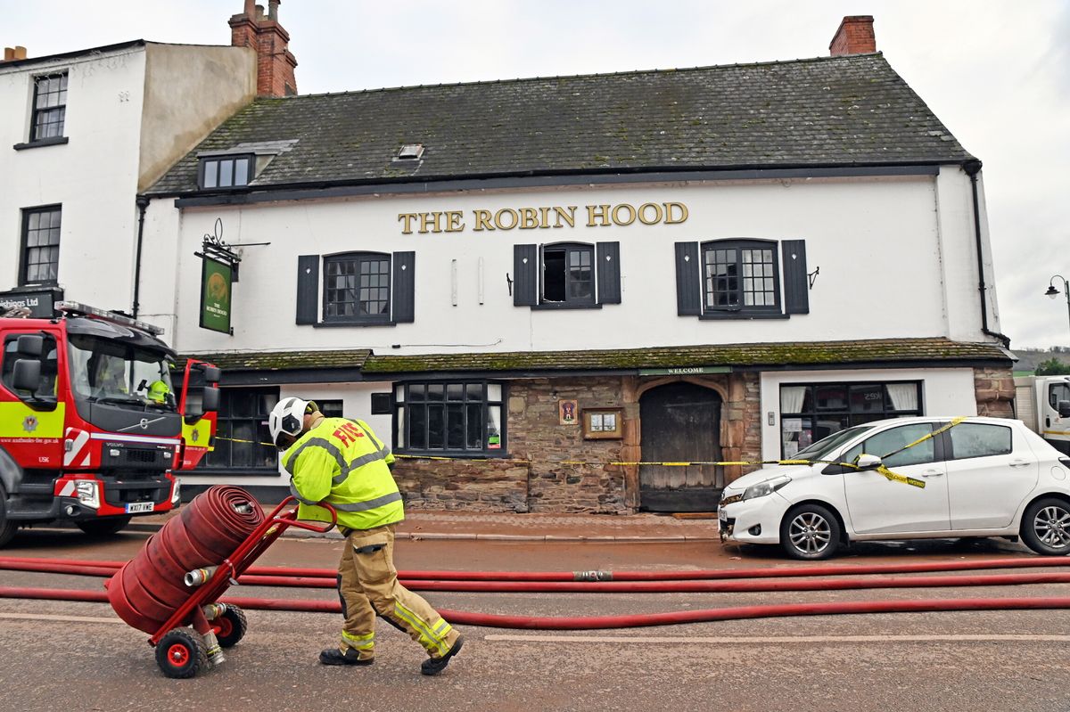 The Robin Hood - pictured days after the flood