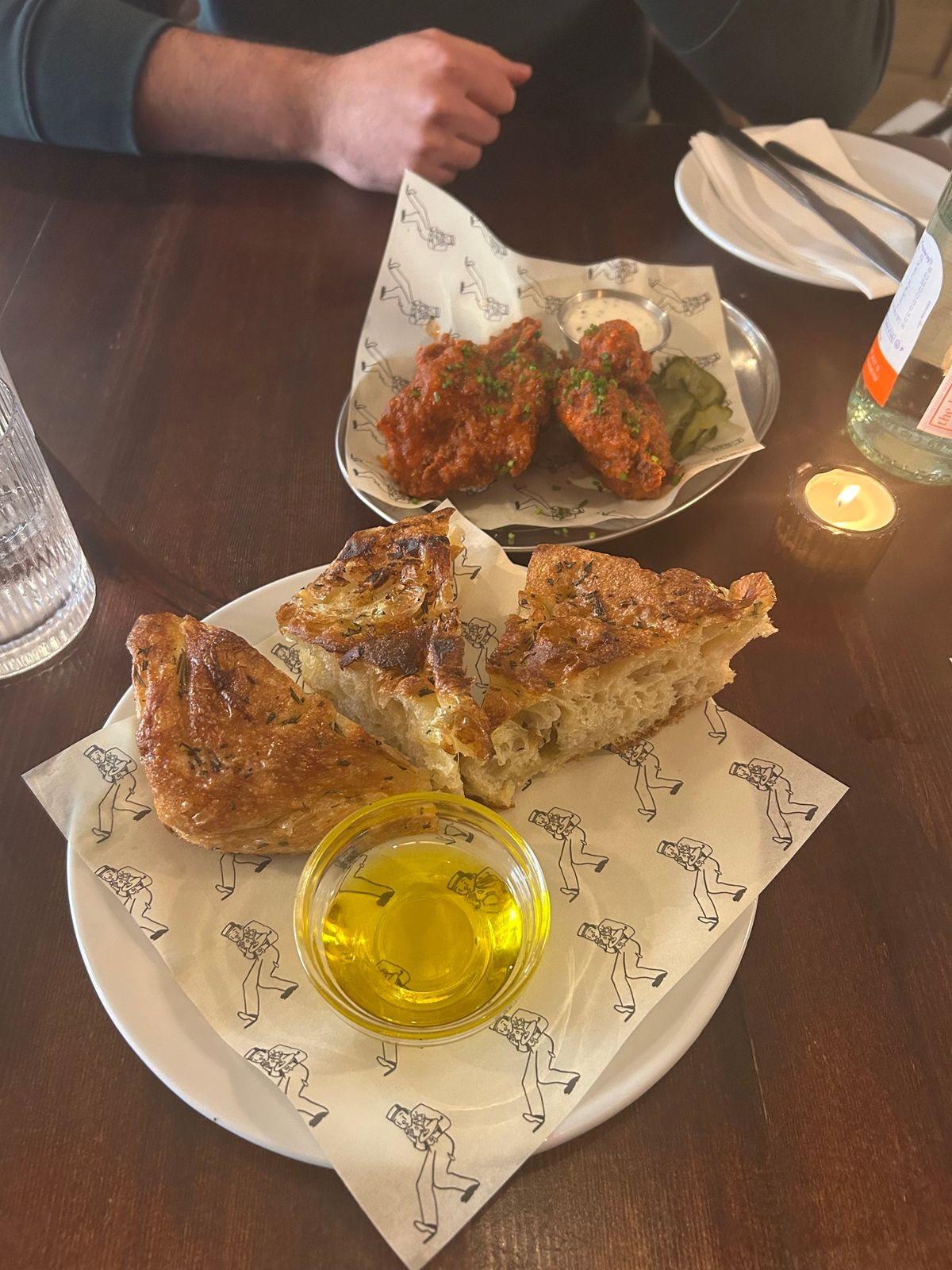 The twice-fried chicken and focaccia
