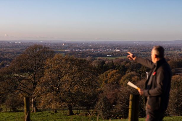 Adlington Parish Council chairman Simon Gleave looks over the area of farmland and wildlife which surrounds Adlington