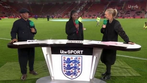 Laura Woods collapses on air as Ian Wright grabs her and channel forced into emergency break