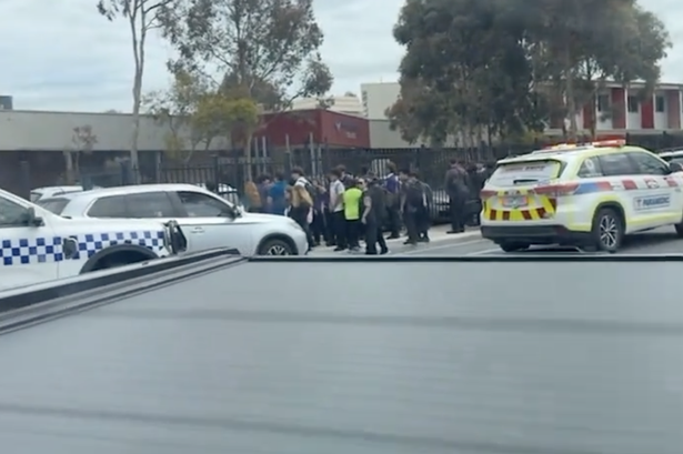 Pupils at police gathered outside Keysborough school due to stabbing 