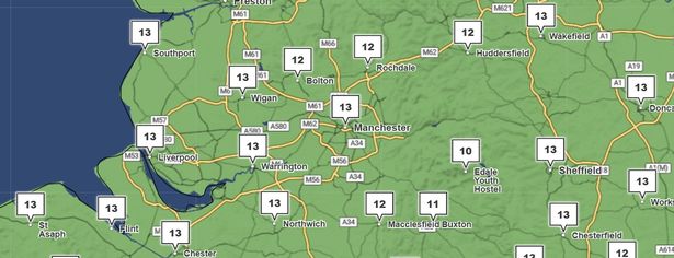 The current forecast for 3pm next Tuesday