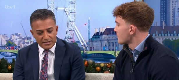 Adil Ray comforting a guest on GMB