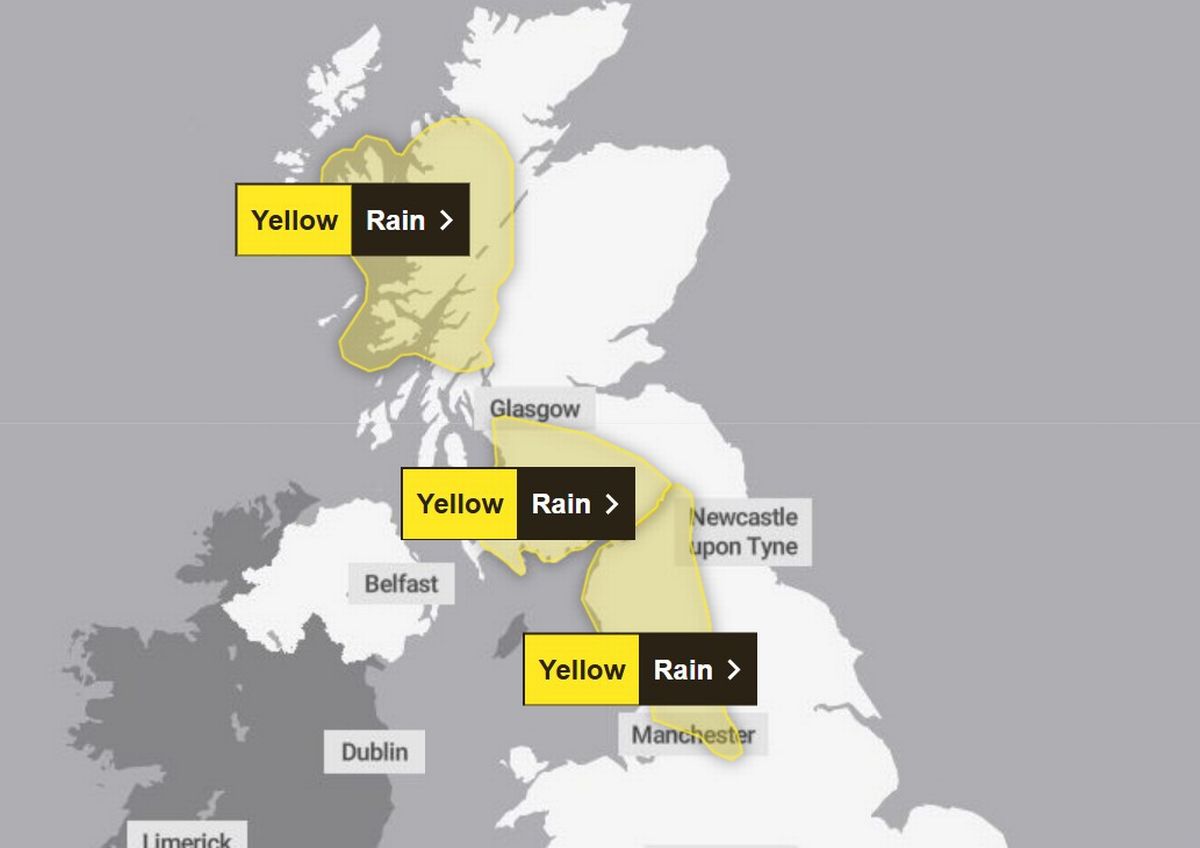 Three weather warnings have been issued