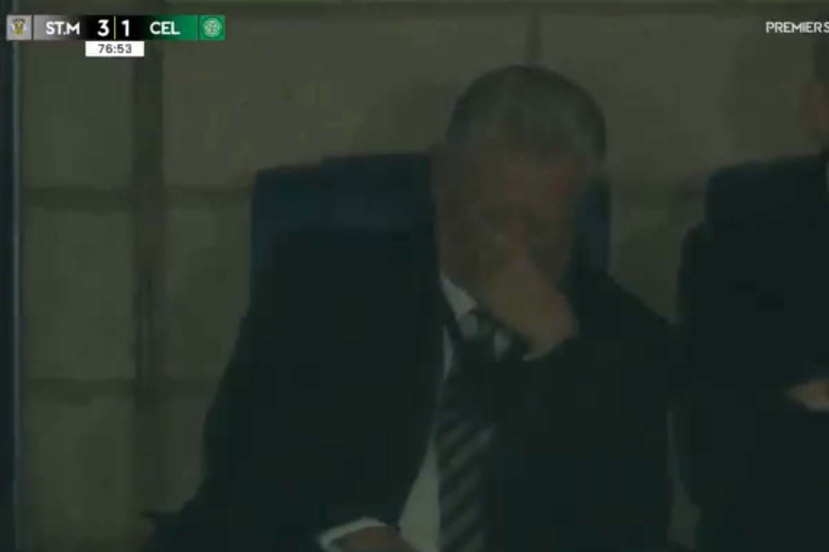 Peter Lawwell pictured in the stands