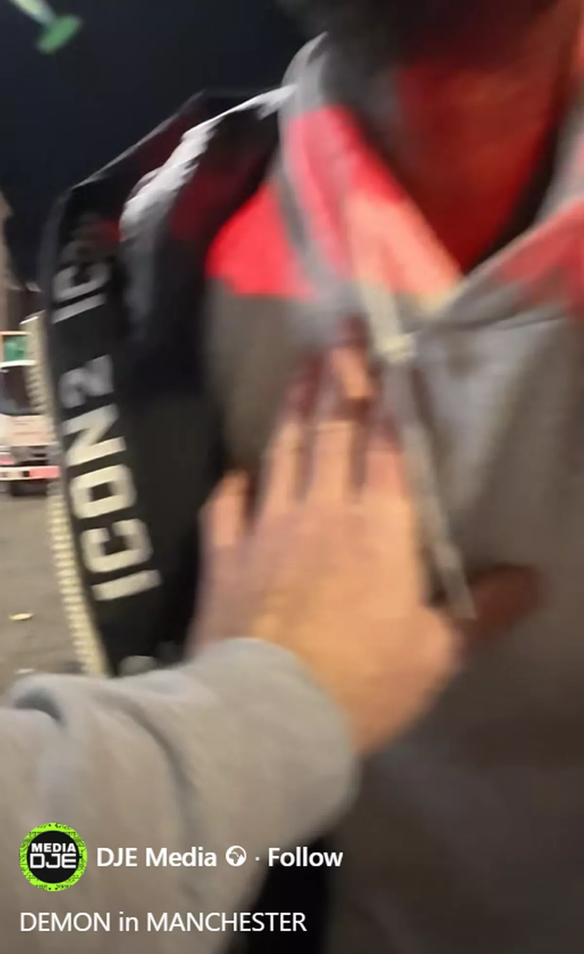 The Facebook version of the clip, seen more than three million times, begins with Arnold appearing to defend himself