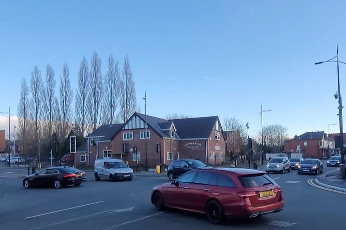 Traffic at the junction this afternoon