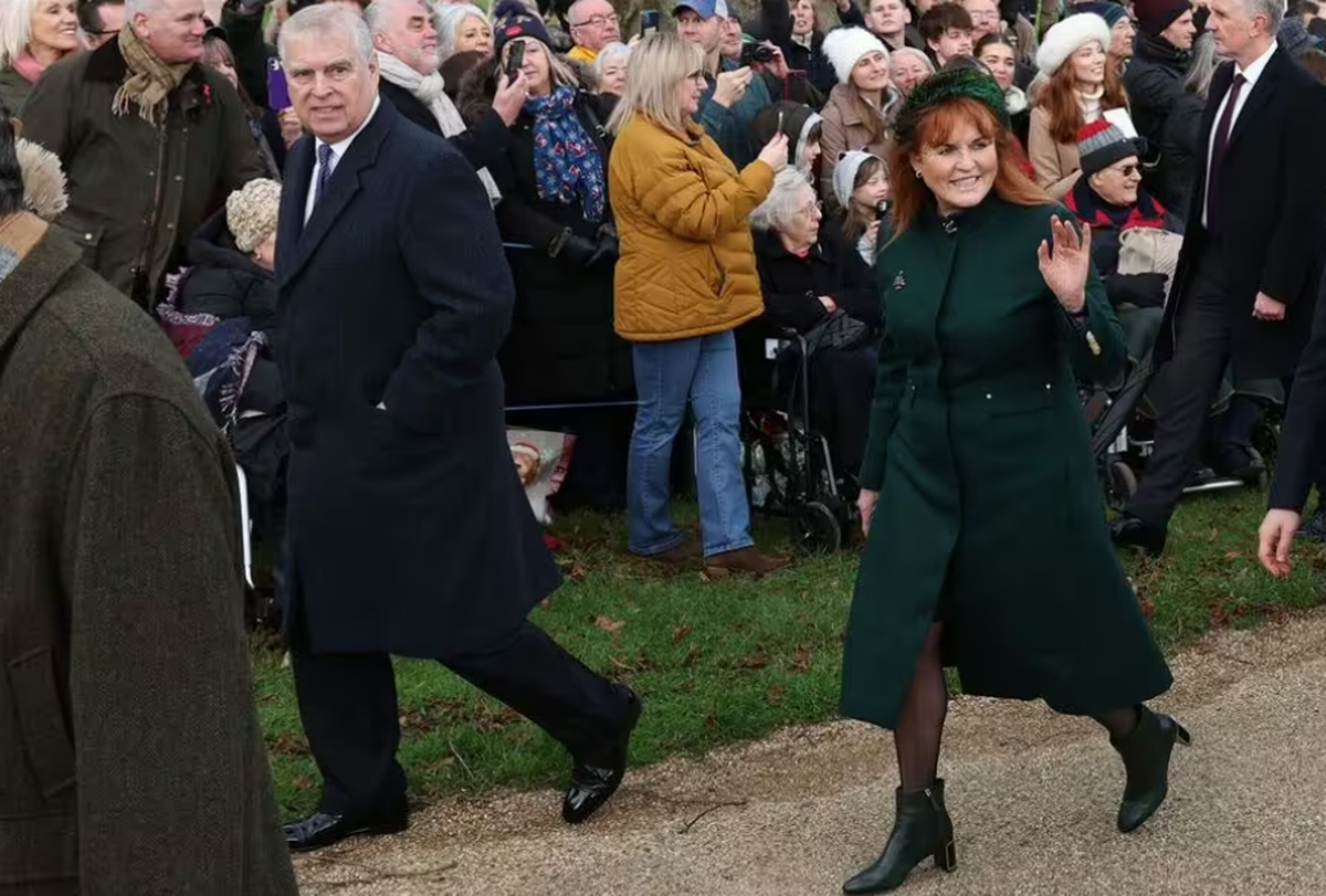 Andrew and Fergie on Christmas Day in 2023