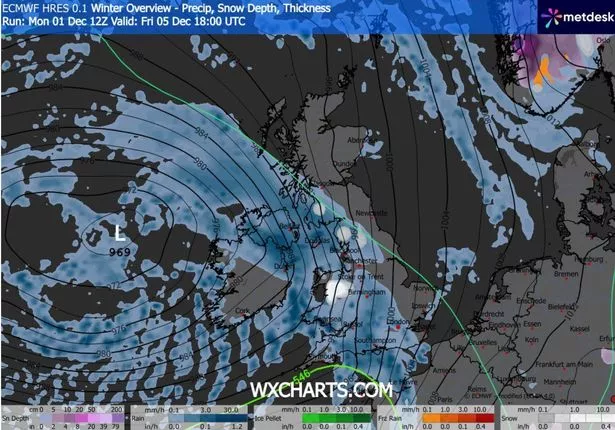 A photo of a weather map 