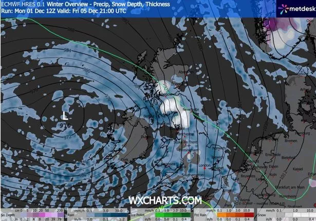 A photo of a weather map 