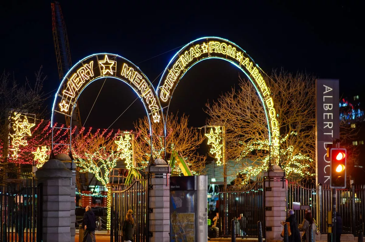 Lights at Liverpool's Royal Albert Dock