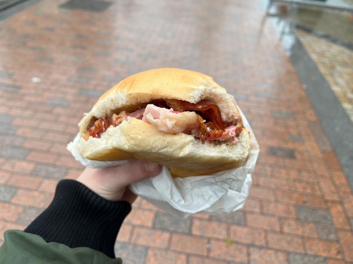 The crackling let down the Staniforths' pork sandwich
