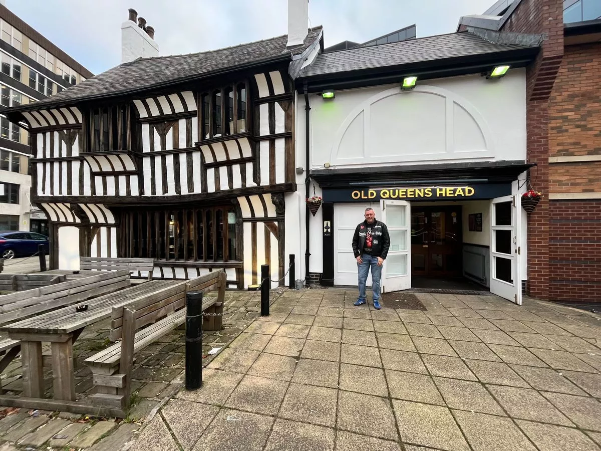 Landlord Stuart Croker, outside the Old Queen's Head