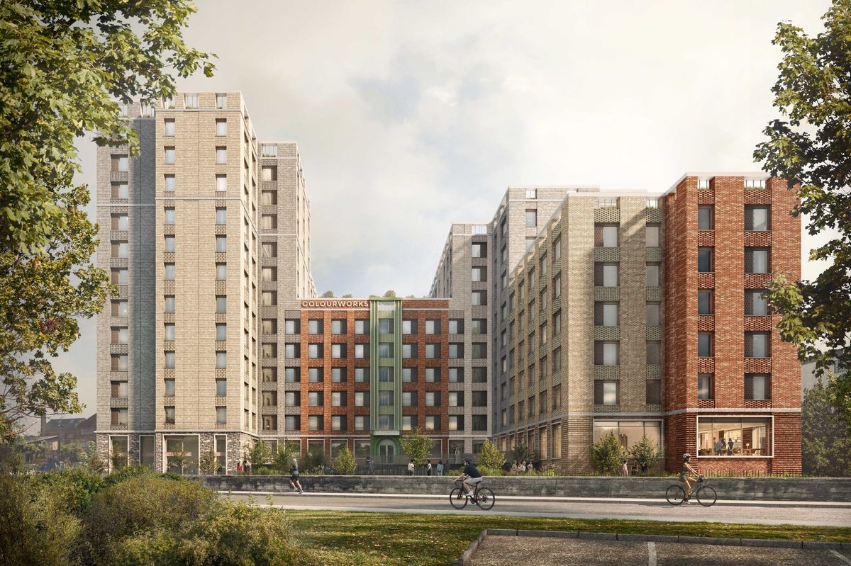 Proposals for student flats and a community centre on Little George Street in St Judes - illustration of Dandara's proposed building with a ground floor community space for the local Mosque, and student accommodation above