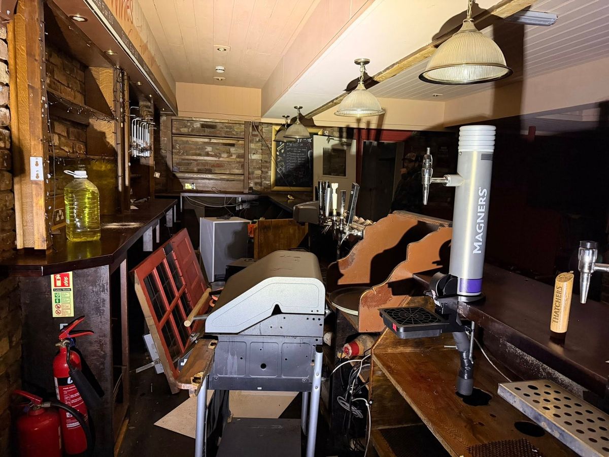 Inside the King's Head pub in Bedminster Down, which closed on New Year's Eve 2024