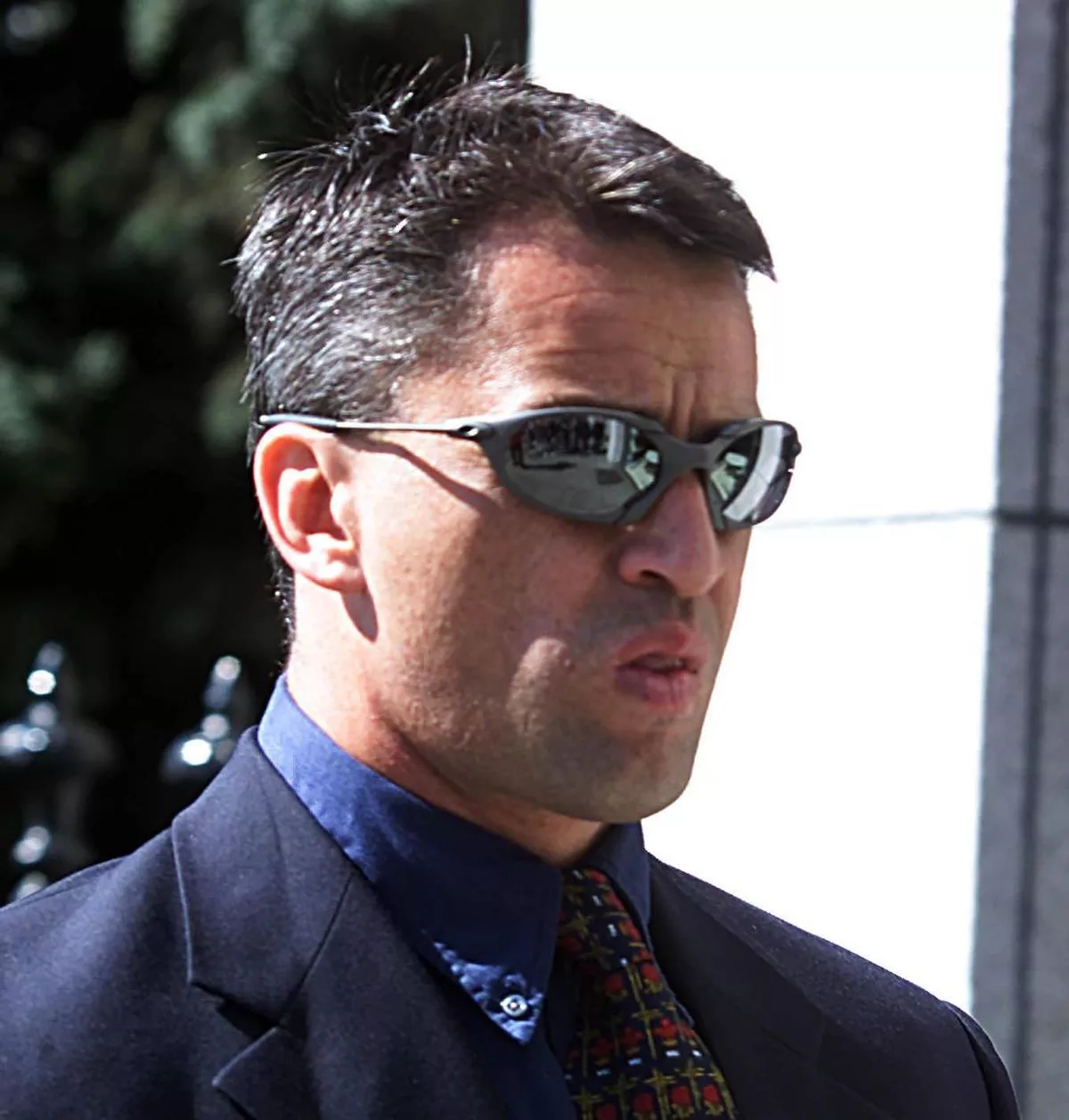 Shane Howarth arriving at the International Rugby Board hearing in 2000