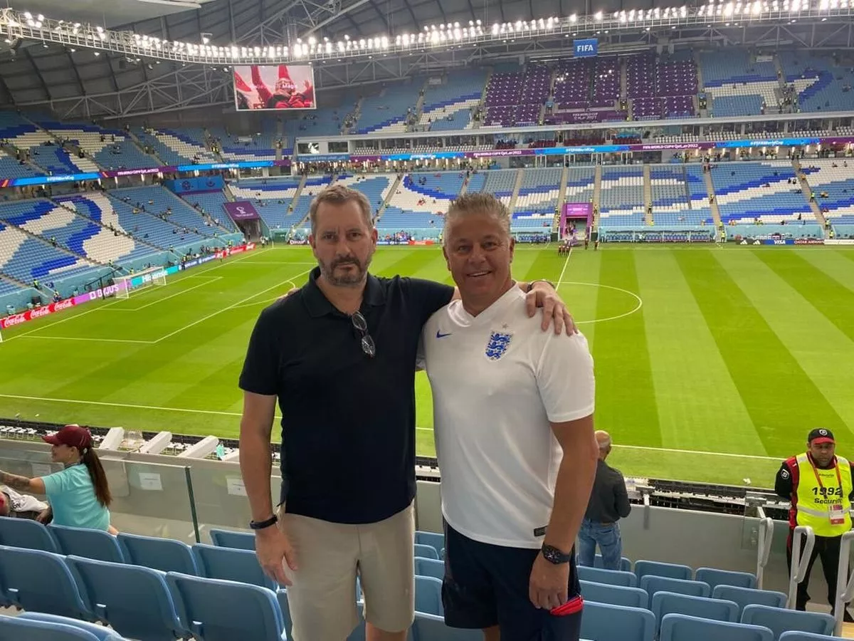 
Fury of England super fans Fil Sollof and Neal Weekes
