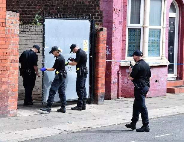 Police on Wulstan Street in Kirkdale 