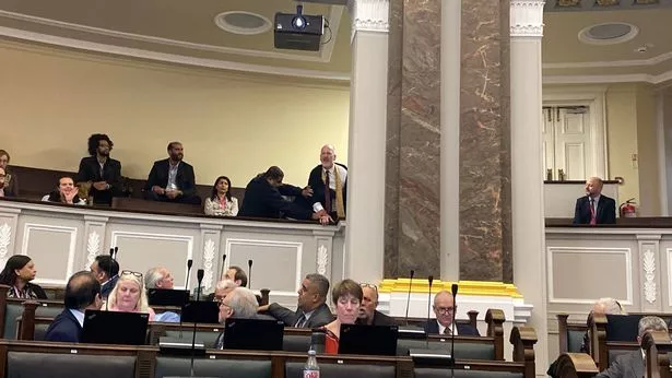 Angry outbursts over the bins strike saw the Birmingham council meeting adjourned for the first time on December 2