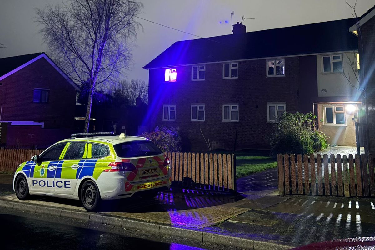 Police at an address on Big Meadow Road in Woodchurch