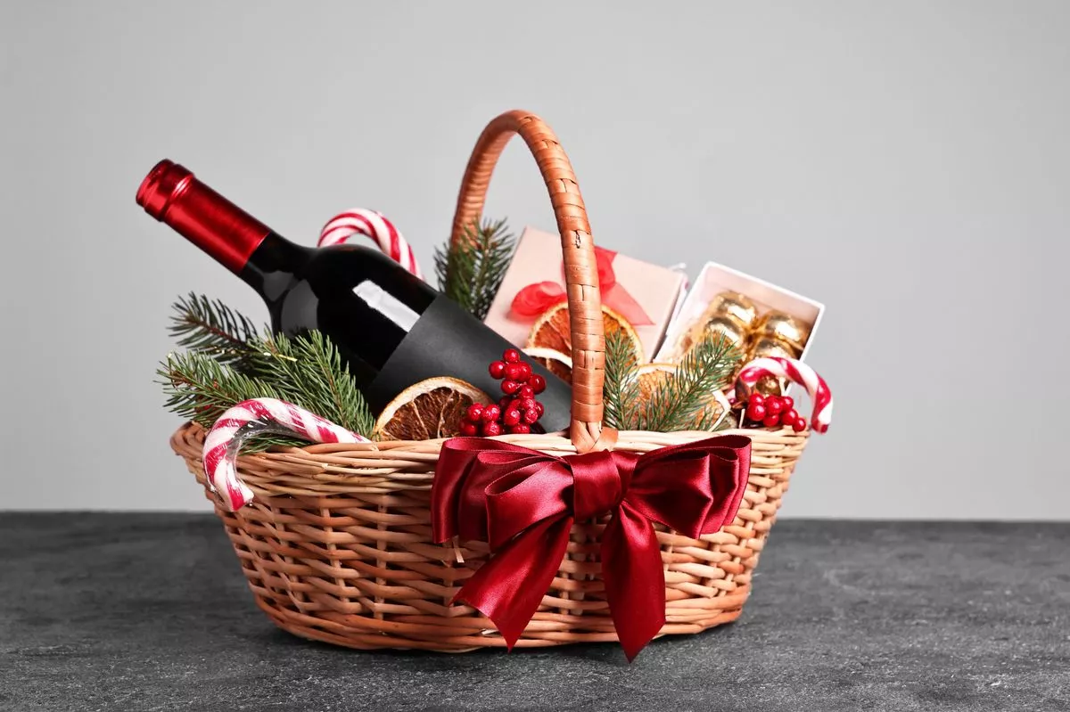 A stock image of a hamper